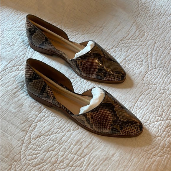 Madewell Marisa D’Orsay Flat in Snakeskin Leather - Picture 2 of 4